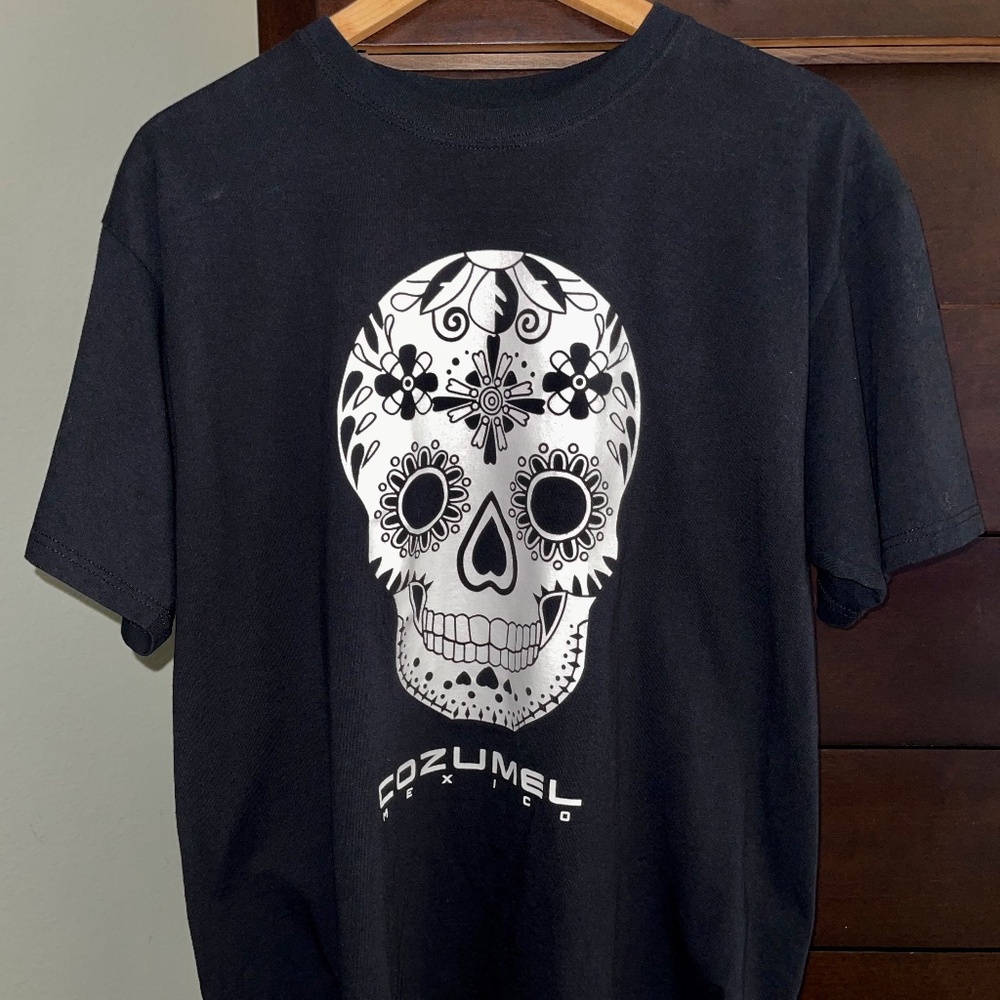 NWOT Cozumel Skull Head /Day of the Dead/Dia De Muertos Men's T-shirt